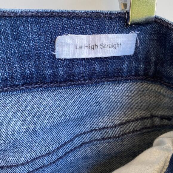 FRAME DENIM Le High Straight Gusset Raw Edge Split hem in Elaine size 24 - Picture 9 of 12